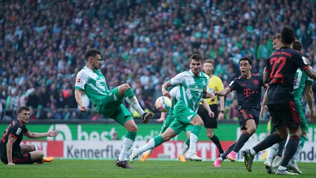 31698713 Werder Bremen Zeigte Bei Der Niederlage Gegen Den Fc Bayern Muenchen Eine Engagierte Le