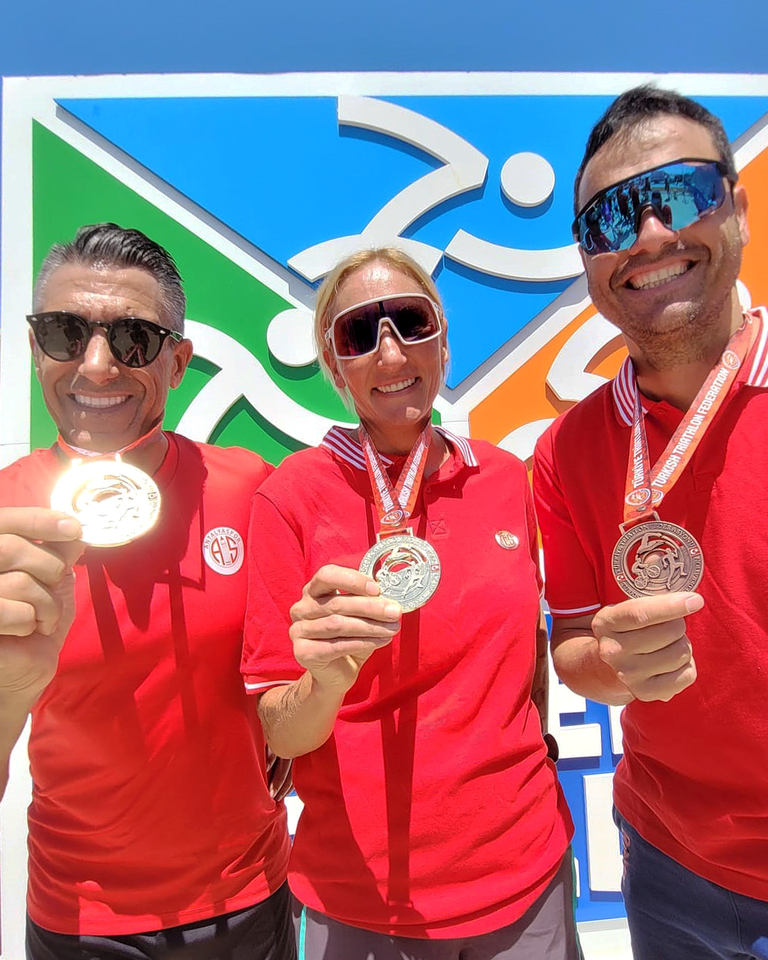 5 Antalyaspor Triatlon Madalya (Cemil, Tatiana, Şükürü)