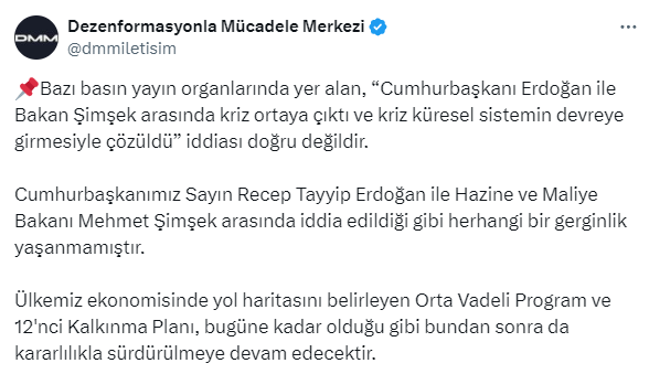Iletisim Baskanligi Erdogan Ile Simsek