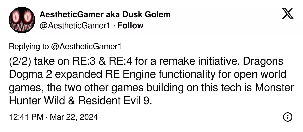 Resident Evil 9 Dusk Golem