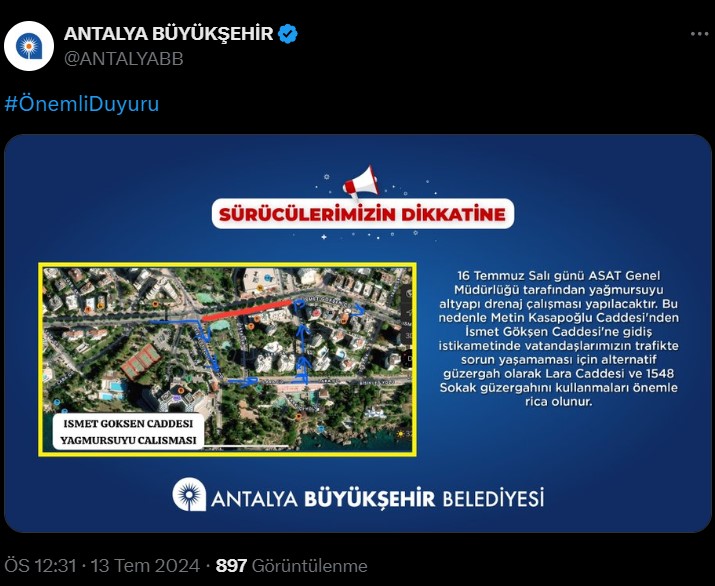 Ant Yol Kapalı