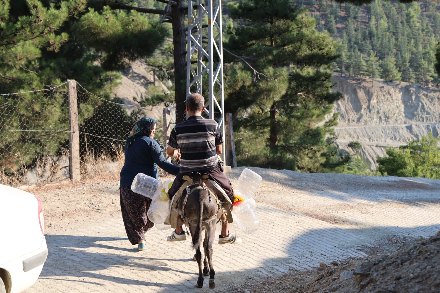 Eşekle Su Taşıyorlar (3)