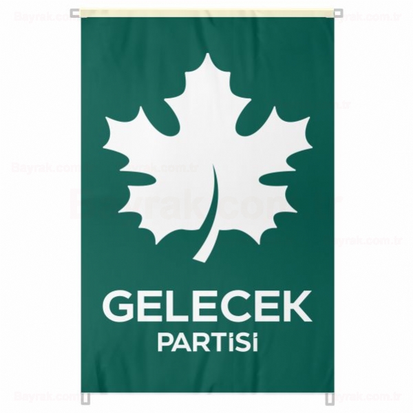 Gelecek Partisi Yesil Bina Boyu Bayrak 02962