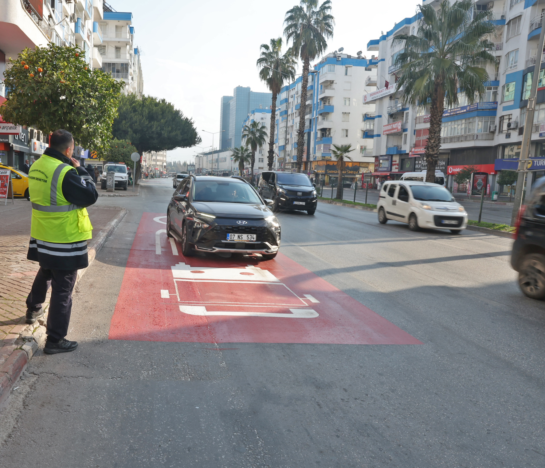 Trafikte Otobüslere Özel Şerit Uygulaması Başladı (6)