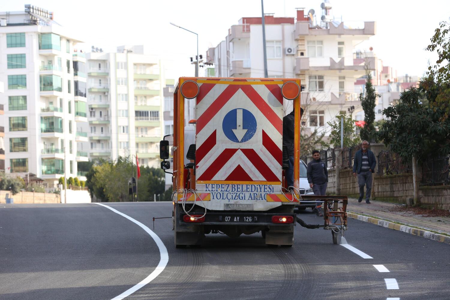 Kepezin Yol Cizgileri Yenileniyor 7