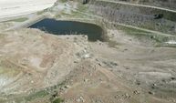 Baraj göleti kuraklık nedeniyle kuruma noktasına geldi