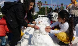 Mersin Erdemli Sahili'nde kar keyfi