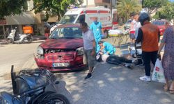 Antalya'da kurye motosikletten fırladı