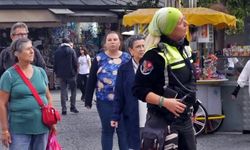 Antalya’da kadın polis yangının büyümesini önledi