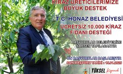 Honazlı kiraz üreticilerine büyük destek