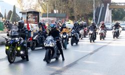 Motosiklet sürücülerinden 'Kadına Şiddete Hayır' korteji