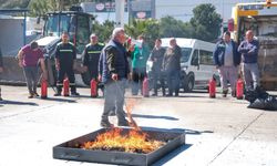 Bodrum Belediyesi personeline yangın eğitimi