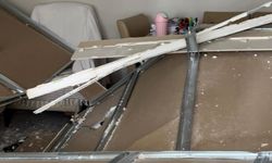 Asma tavan çöktü, anne ve 2 çocuğu birkaç dakikayla kurtuldu