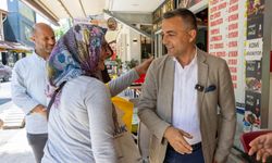 Başkan Niyazi Nefi Kara çalışmaları yerinde inceledi, esnafla buluştu