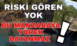 Bu manzaraya yürek dayanmaz! Riski gören yok