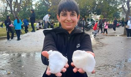 Adana'da ilk kez kar gördüler