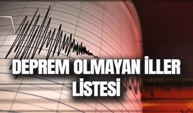 Deprem Olmayan İller: Türkiye'de Deprem Riskinin En Az Olduğu Yerler!