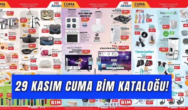 29 Kasım Cuma Bim Aktüel Kataloğu! Düdüklü Tencereden Ütüye, Ankastre Setten Baharatlığa Kadar Birçok İndirimli Ürün Sizleri Bekliyor!