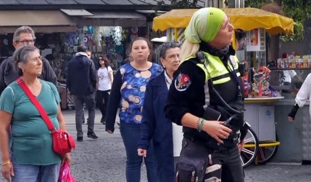 Antalya’da kadın polis yangının büyümesini önledi