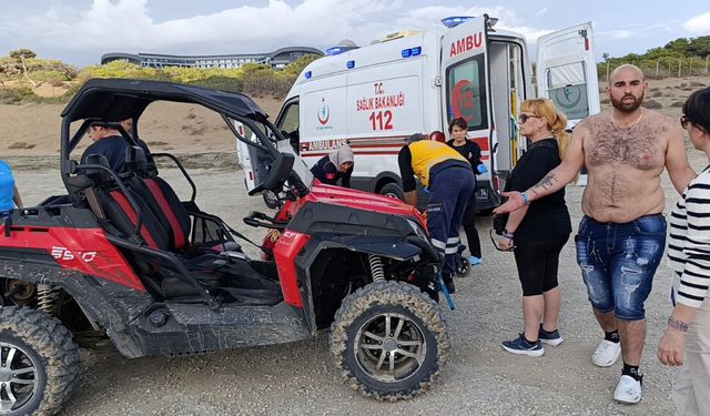 Antalya’da, ATV ile drift atarken kaza yapan İngilizler, gazeteciye şiddet uyguladı