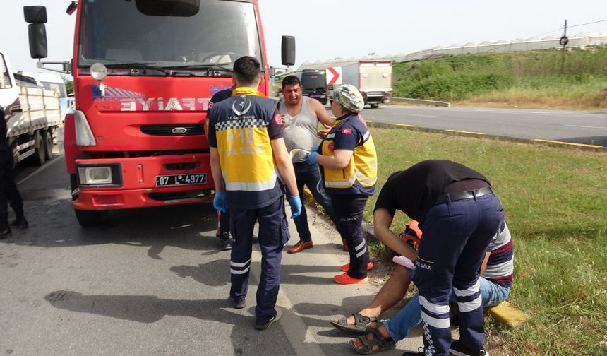 Antalya’da lastiği patlayan kamyon faciaya neden oluyordu
