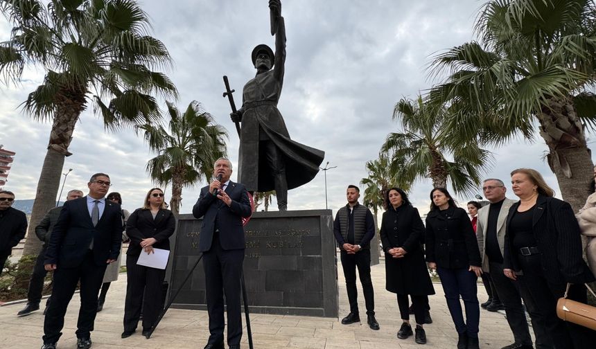 Şehit Asteğmen Kubilay, Kozan’da adına yapılan meydan ve anıtın önünde anıldı