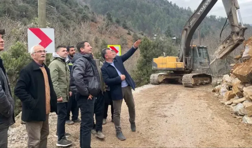 Dağ köyüne ilk kez yol açıldı