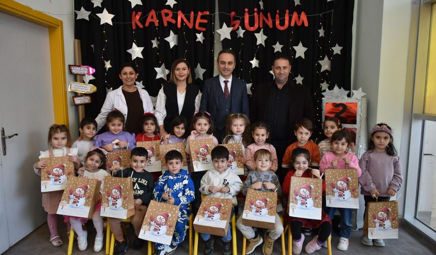 Antalya Kepez’in Nasrettin Hoca kreşlerinde karne sevinci yaşandı