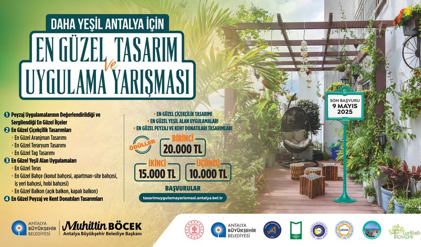 Daha yeşil Antalya için en güzel tasarım ve uygulamalar yarışacak