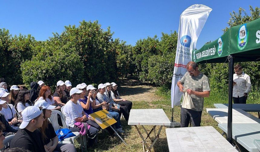 Serik öğrencilerinden kuş halkalama çalışması