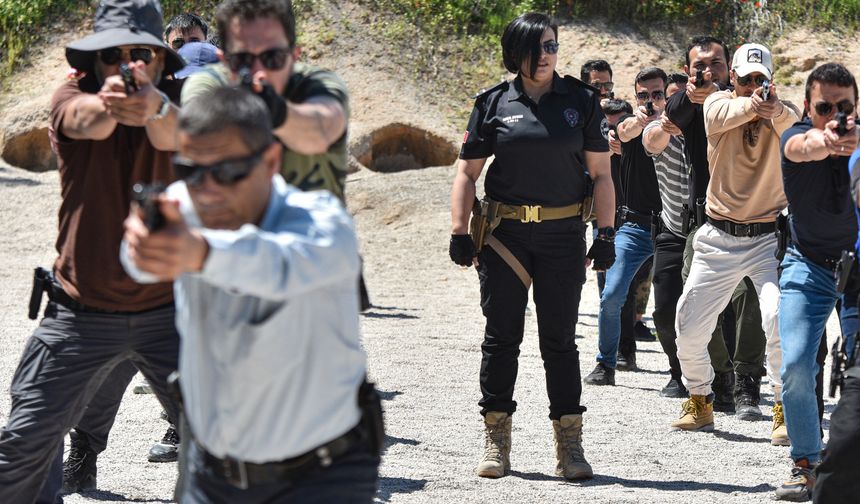 Poligonda zorlu eğitim; hız, refleks ve dikkat şart