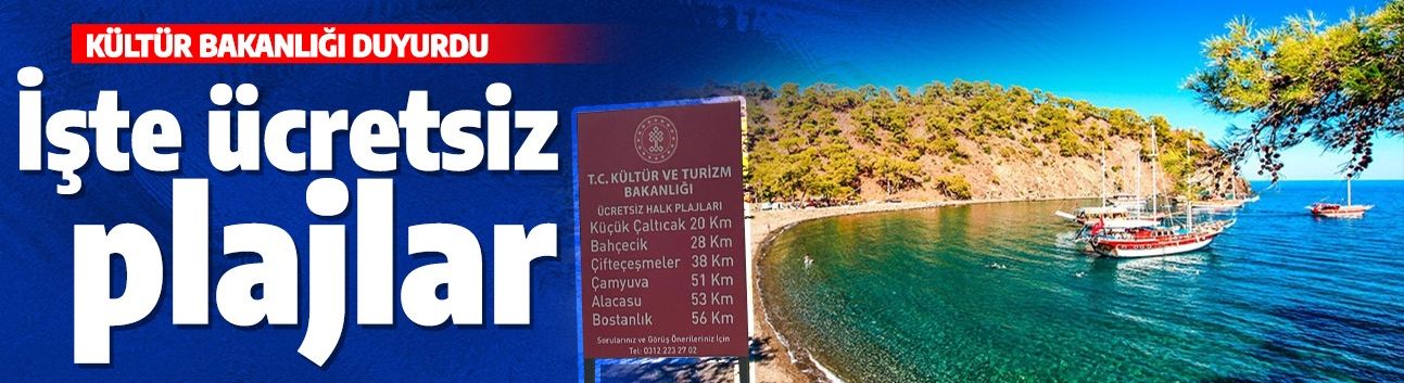 Kültür Bakanlığı Antalya’da ücretsiz halk plajlarını duyurdu, hangi plajlar ücretsiz?
